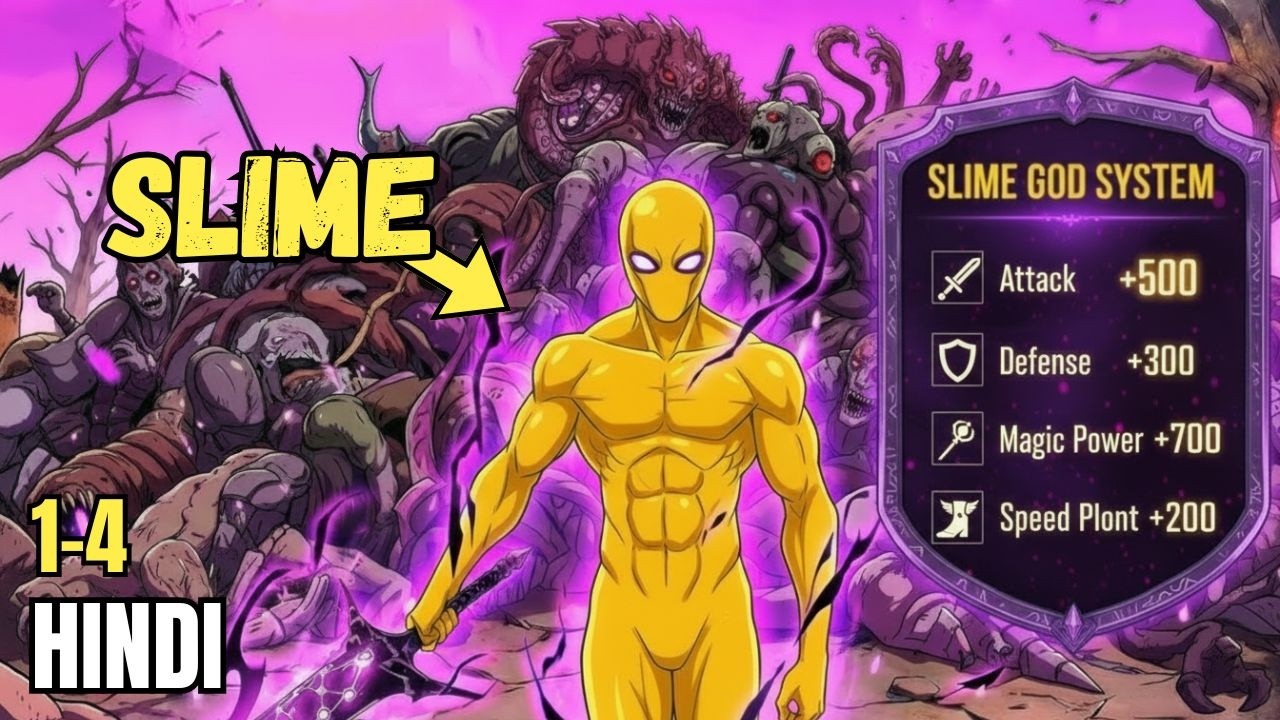 [1-4] He Gets Reincarnated as a SLIME.. But Evolves by DEVOURING Creatures | Manhwa in Hindi