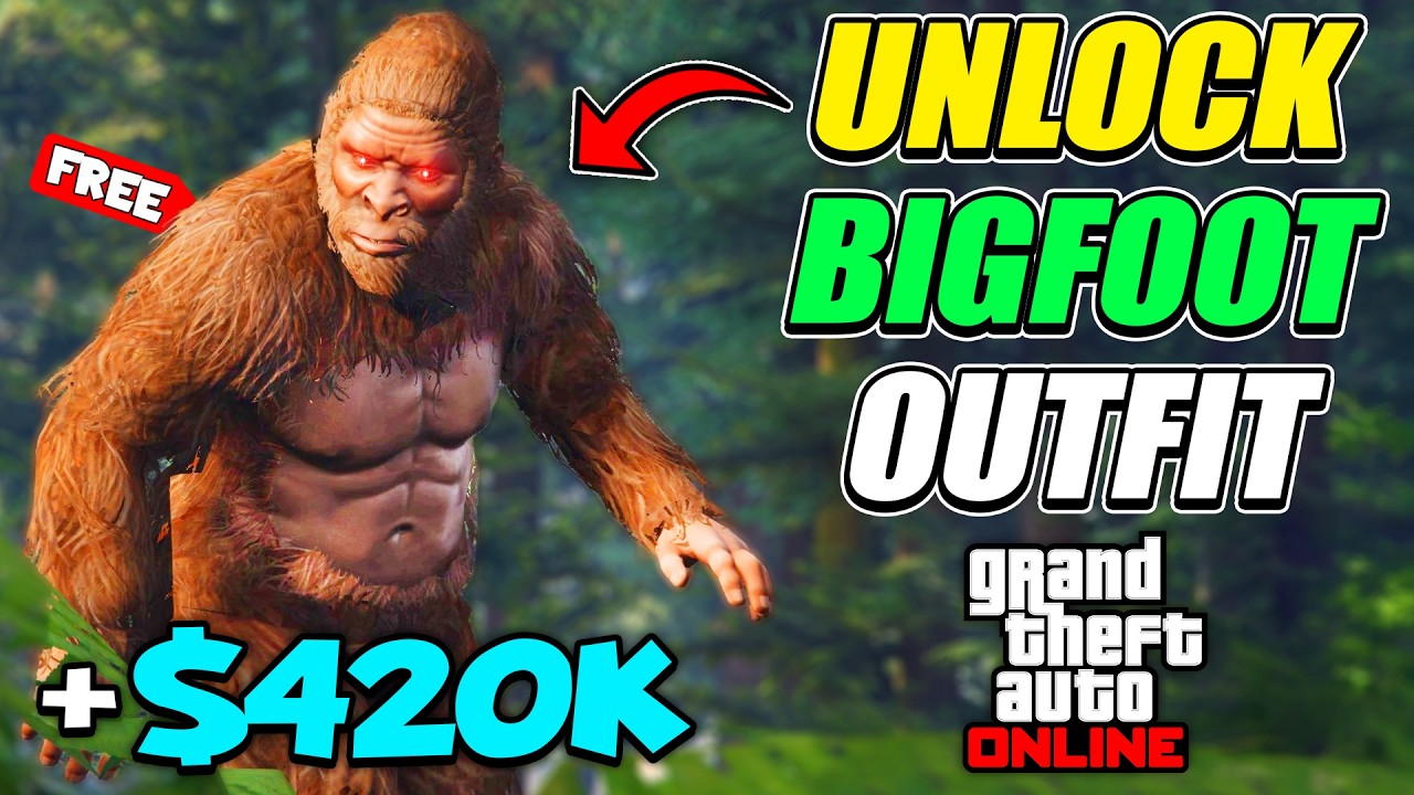 *NEW* GTA 5 ONLINE - HOW TO GET THE BIGFOOT OUTFIT ONLINE (GTA 5 UNLOCK SASQUATCH OUTFIT)