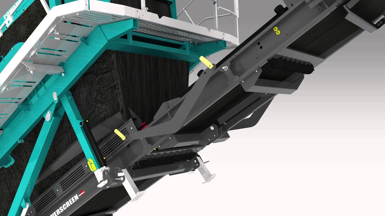 Animation - Powerscreen Chieftain 2200 double screenbox mobile incline screen