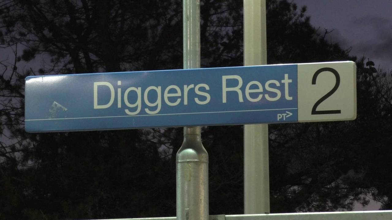 Australian Trains at Diggers Rest 26th June 2016.
