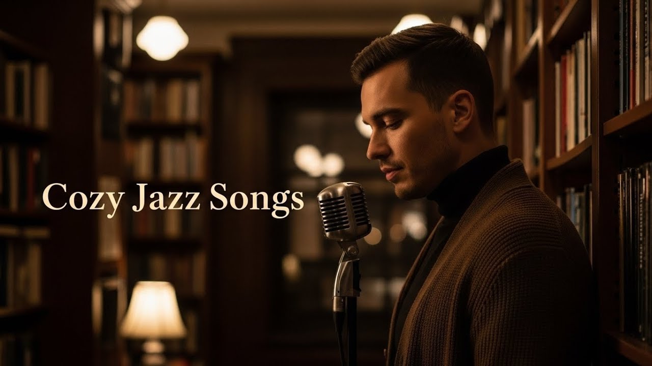 Cozy Jazz Songs 📚 Late-Night Bookstore Jazz | Male Vocal Smooth Jazz
