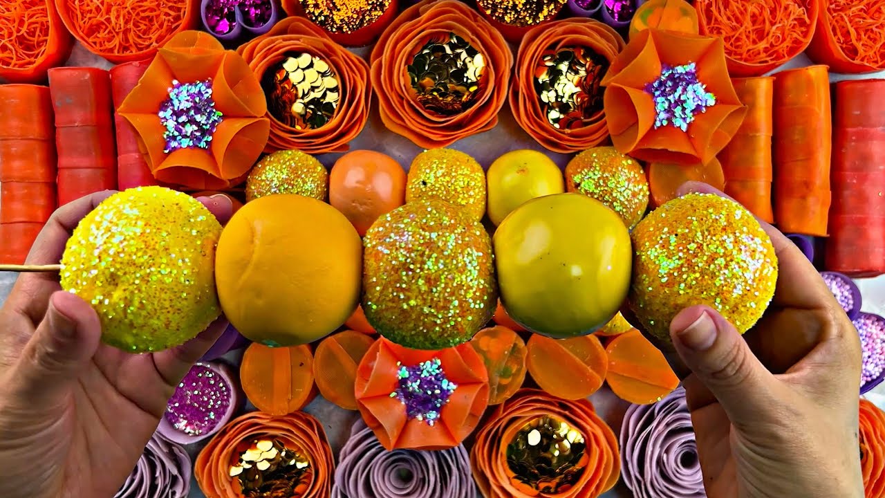 Clay cracking 💛soap roses 💜crushing soap boxes with glitter and starch 💛💜