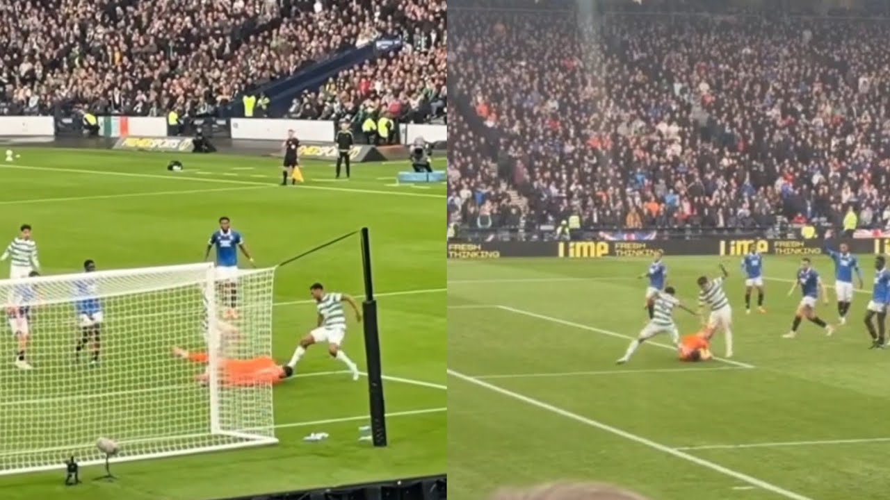 Every Angle Of Auston Trusty Kicking Jack Butland On The Head | Celtic 3-1 Rangers 
