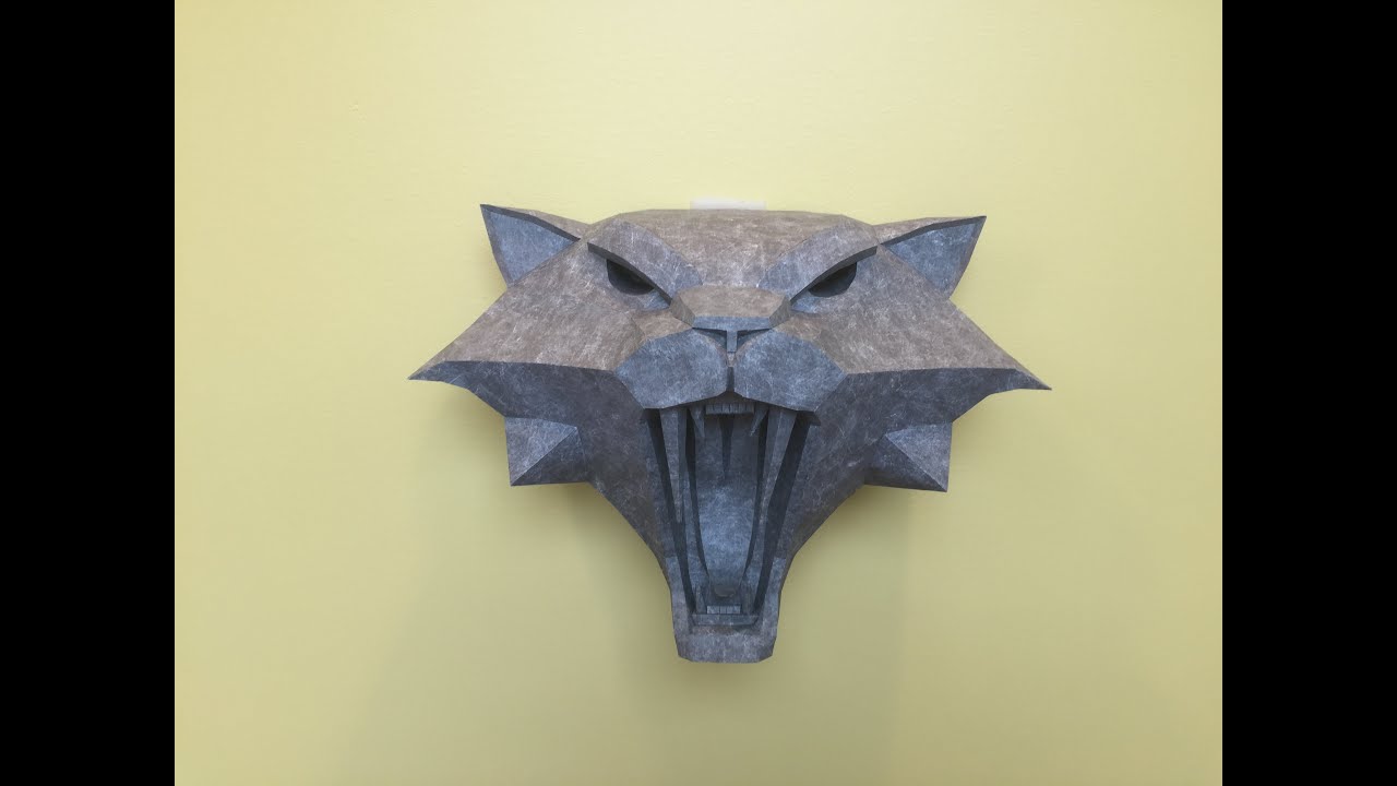 Witcher 3 Papercraft: Cat Medallion Large Size for wall decoration