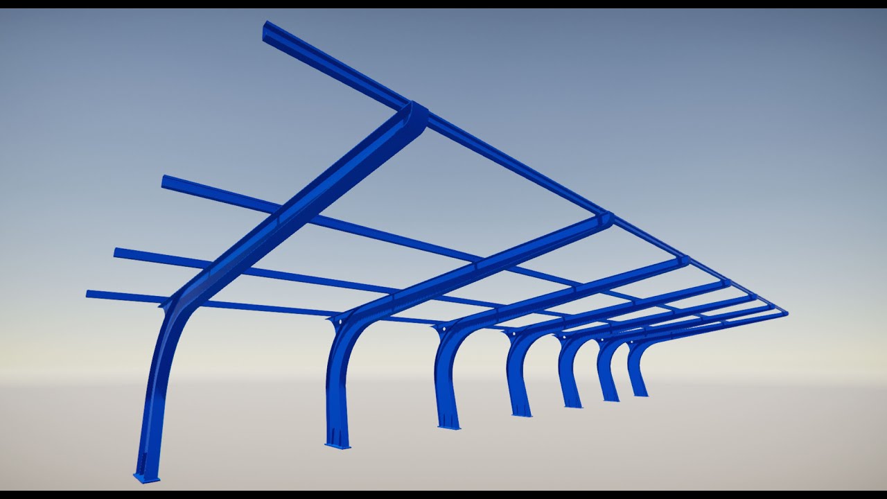 How to Model Built Up Car Parking Steel Shed?