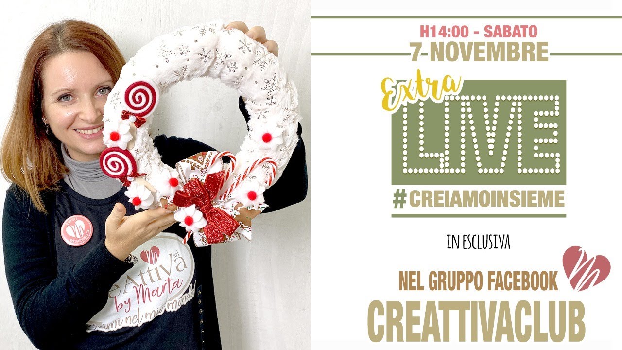 1 ExtraLIVE#creaiamoinsieme - Come realizzare una Ghirlanda in Pelliccia con dolcetti in pannolenci
