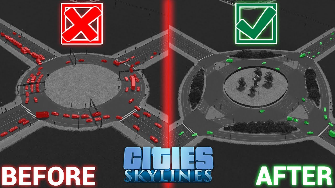 How to build the PERFECT ROUNDABOUT! [ENGLISH] | Cities Skylines Quick Tutorial | Nelvo
