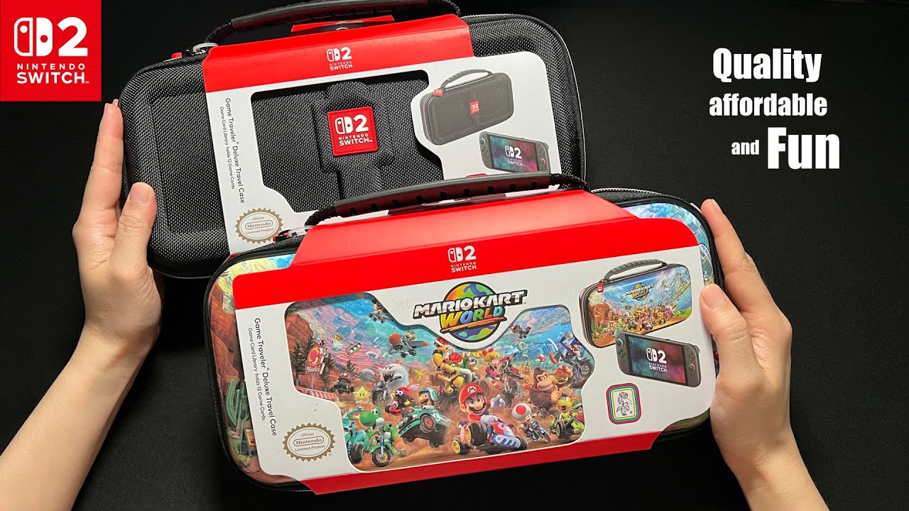 HANDS ON Mario Kart World Game Traveler Deluxe Travel Case for Nintendo Switch 2