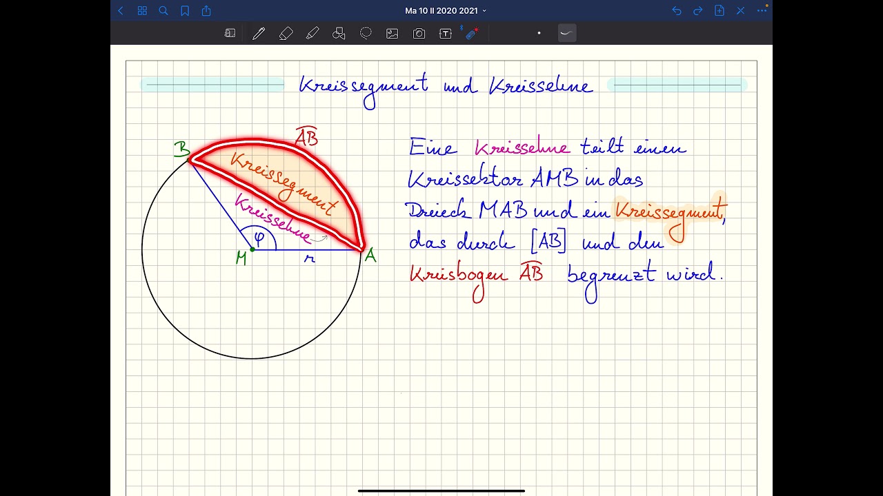 Kreissegment und Kreissehne