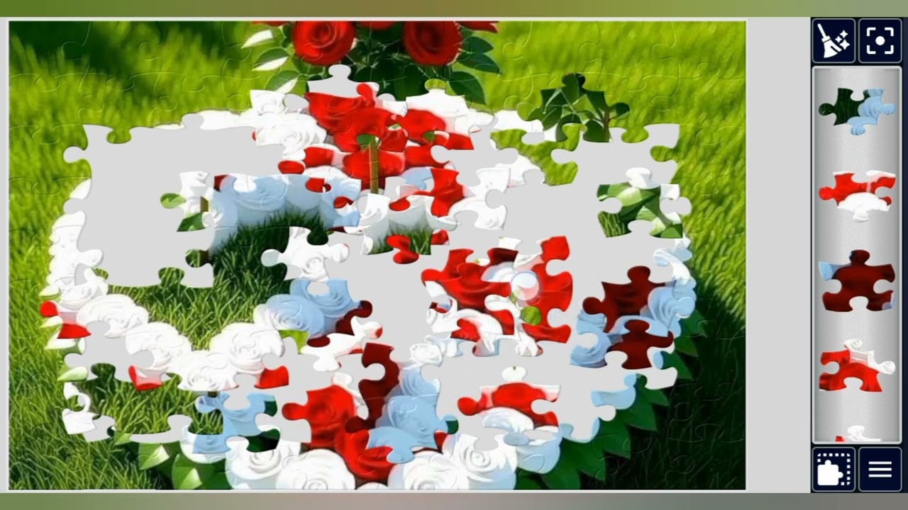 Romantic Heart Flower Arrangement 🌹❤️  jigsaw puzzle  🧩🧩🧩  @JigsawHub 