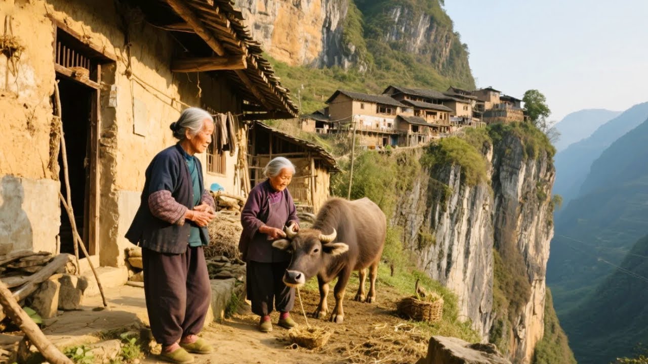 贵州大山探访一独户，几位老人住山上养牛种地，真是宛如仙境！【乡村阿泰】