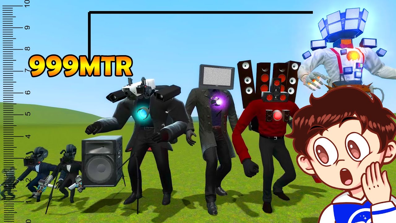 TAMAÑO REAL de TODOS los CAMERAMAN (Pequeños a grandes)