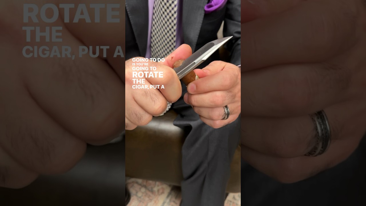 How to cut a cigar with a pocket knife