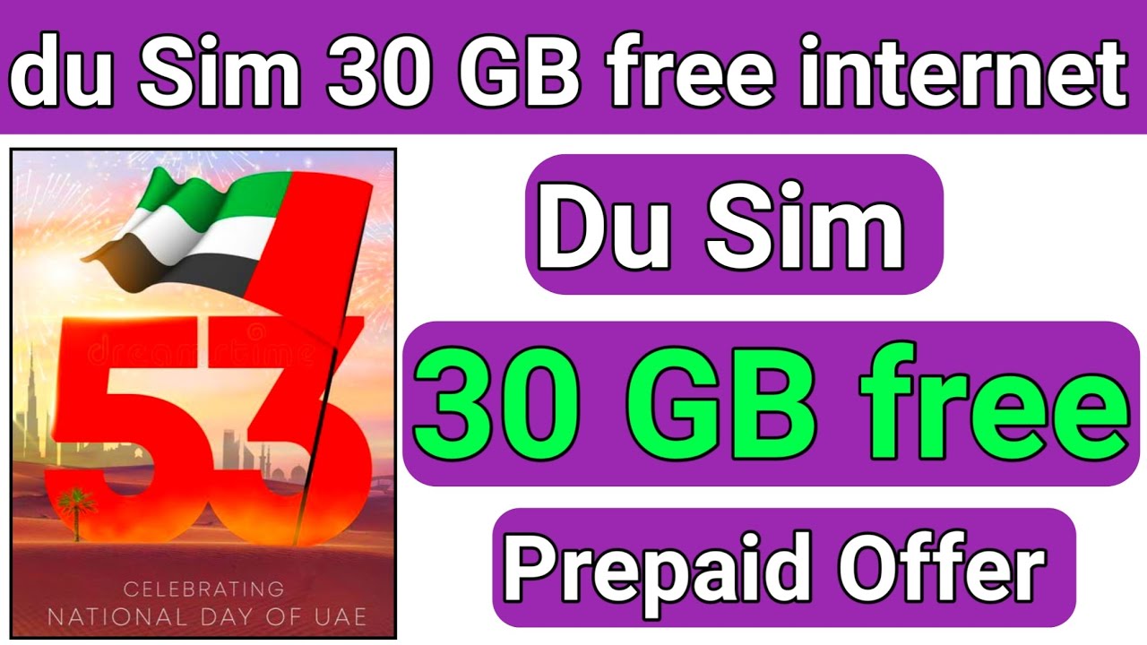 how do i Get du Sim free 30 GB Data offer | du Sim free 30 GB internet offer | du sim National day