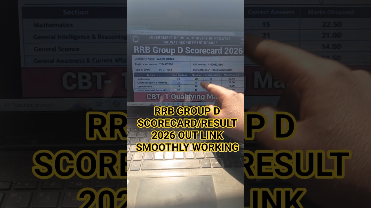 RRB Group D Result 2026 | RRB Group D Scorecard 2026 | RRB Group D Result Date 2026 | #rrbgroupd2026