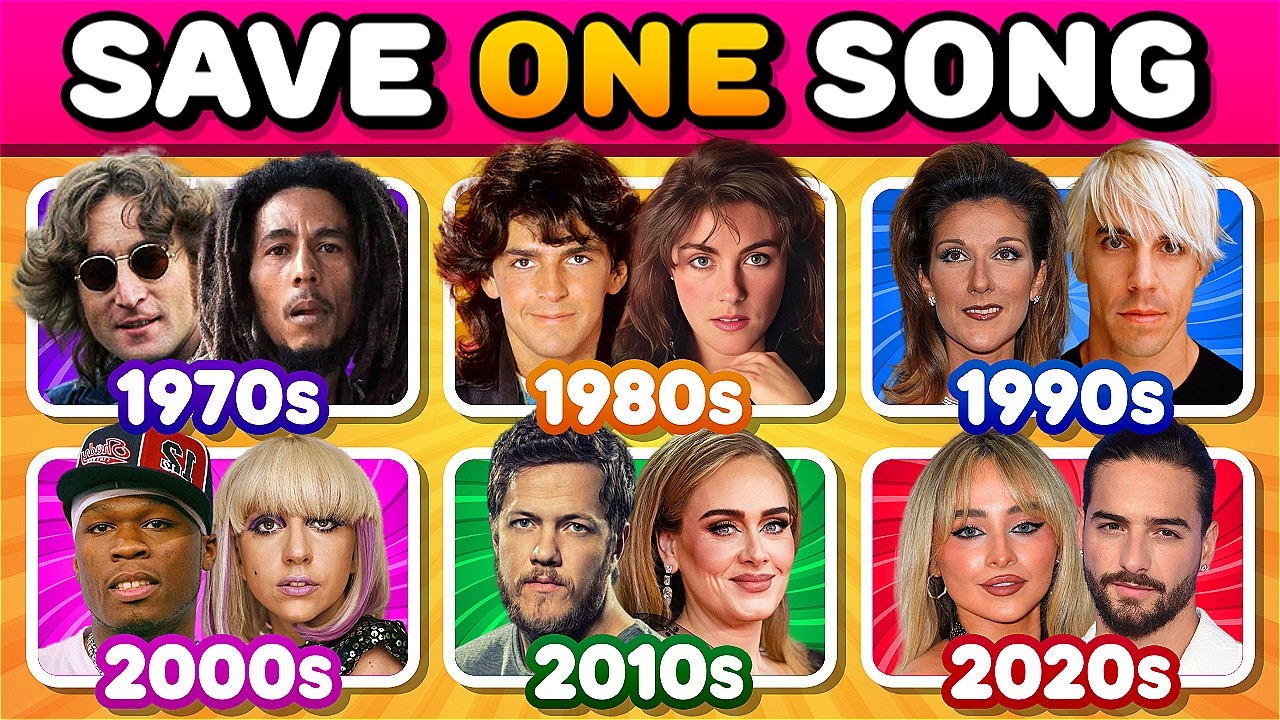1970s vs 1980s vs 1990s vs 2000s vs 2010s vs 2020s🔥Epic 6-Decades Battle | Save One Song #2
