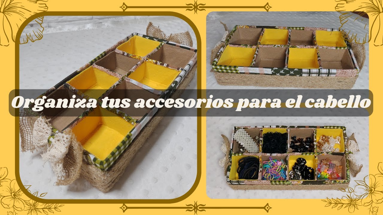 como hacer un ORGANIZADOR de ACCESORIOS para el CABELLO