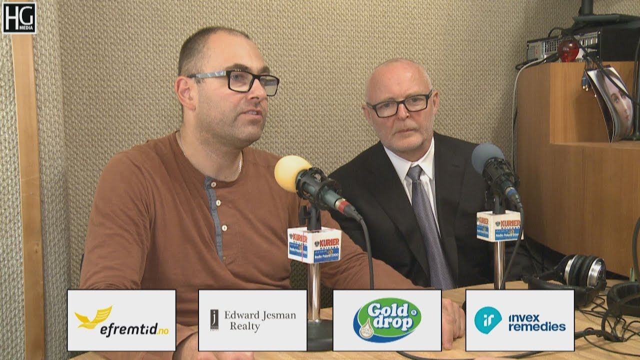 Hubert Gorczyca i Edward Wojciech Jeśman w Radio Polonii 2000 w Chicago.