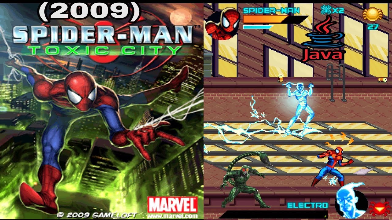 (spiderman:toxic city) 2009 Java longplay, no continue,,🕸️🕷️🕷️🕸️