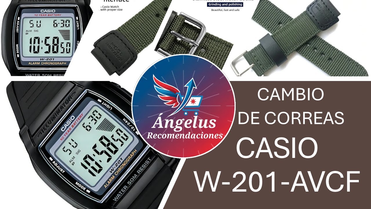 RELOJ CASIO W-201-1AVCF - CAMBIO DE CORREAS