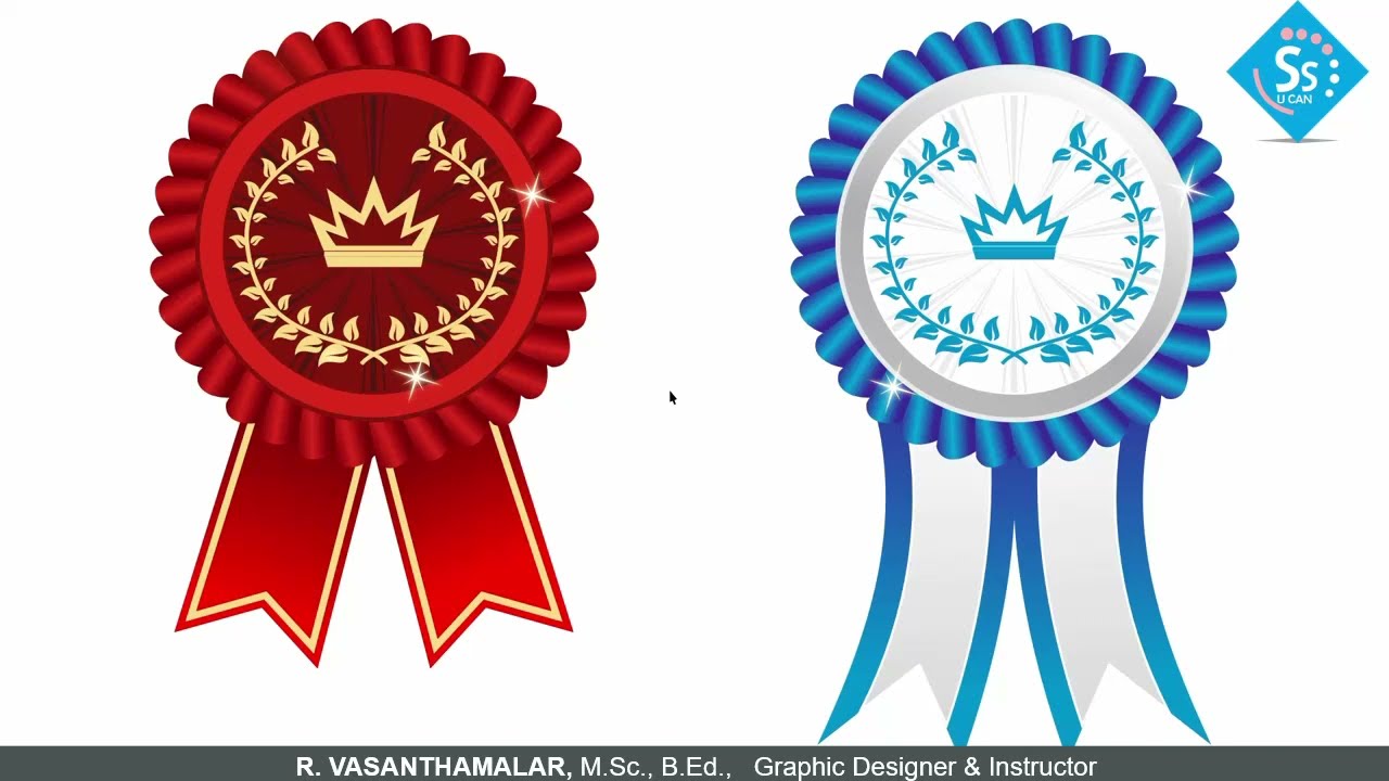 BADGE DESIGN | BLEND TOOL CORELDRAW TUTORIAL TAMIL | CHAPTER 13