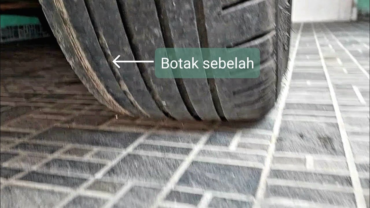 Cara mengatasi ban botak sebelah atau miring