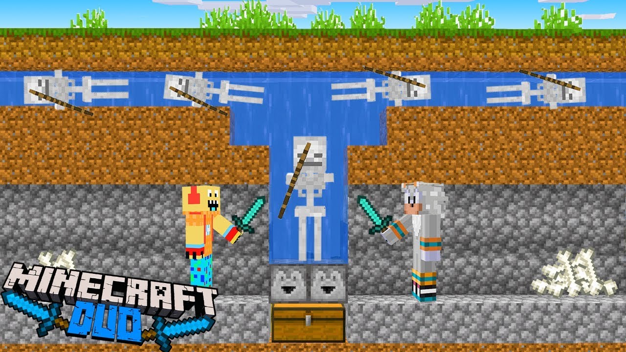 ZROBILIŚMY DZIAŁAJĄCĄ FARMĘ SZKIELET&Oacute;W W MINECRAFT DUO!