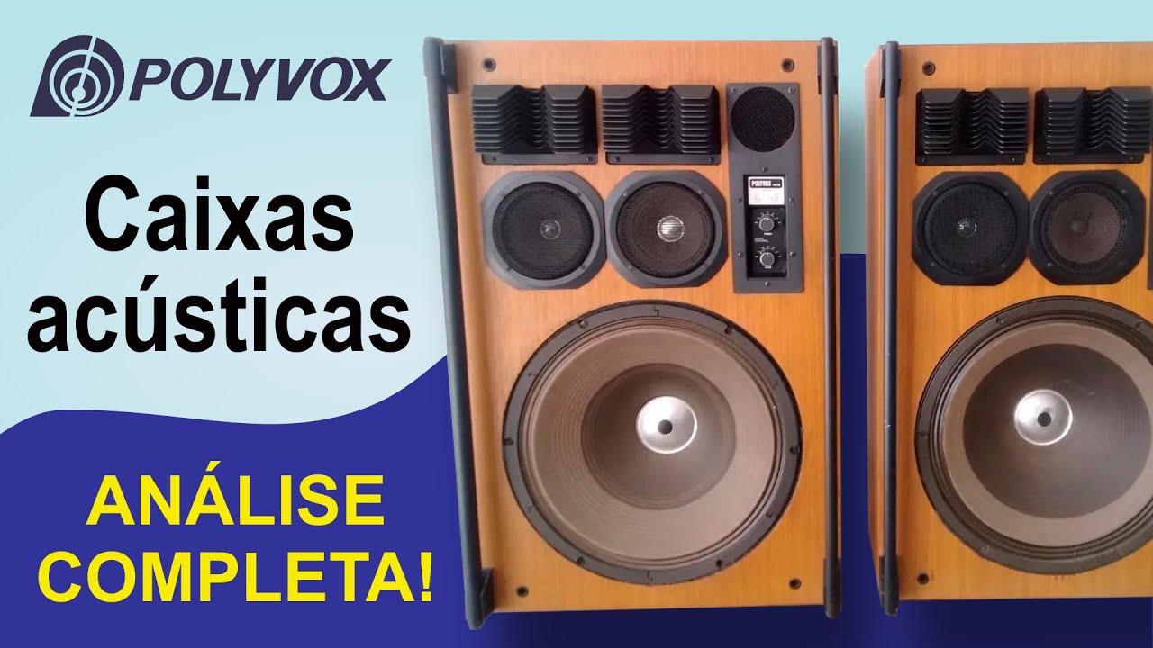 Caixas acústicas Polyvox - Análise completa mostrando todos os modelos