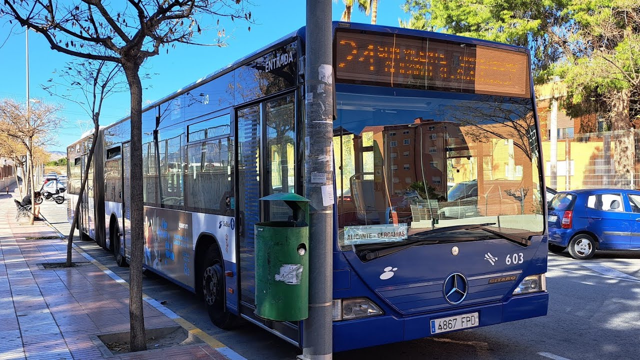 Línea 24 bus urbano de Alicante: San Vicente del Raspeig - Estación autobuses (MB Citaro C1 G)