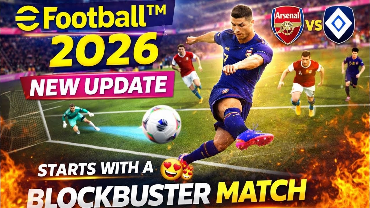 eFootball™ 2026 New Update! Starts with a 😍Blockbuster match 🥵 #efootball #trend 