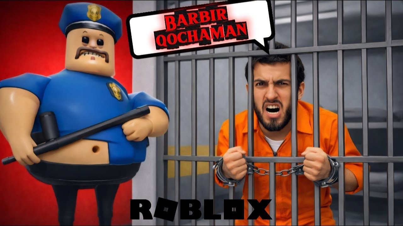 Robloxda qamoqdan qochamiz! Yovuz Barry meni ushlab oldi barbir qochaman! #roblox