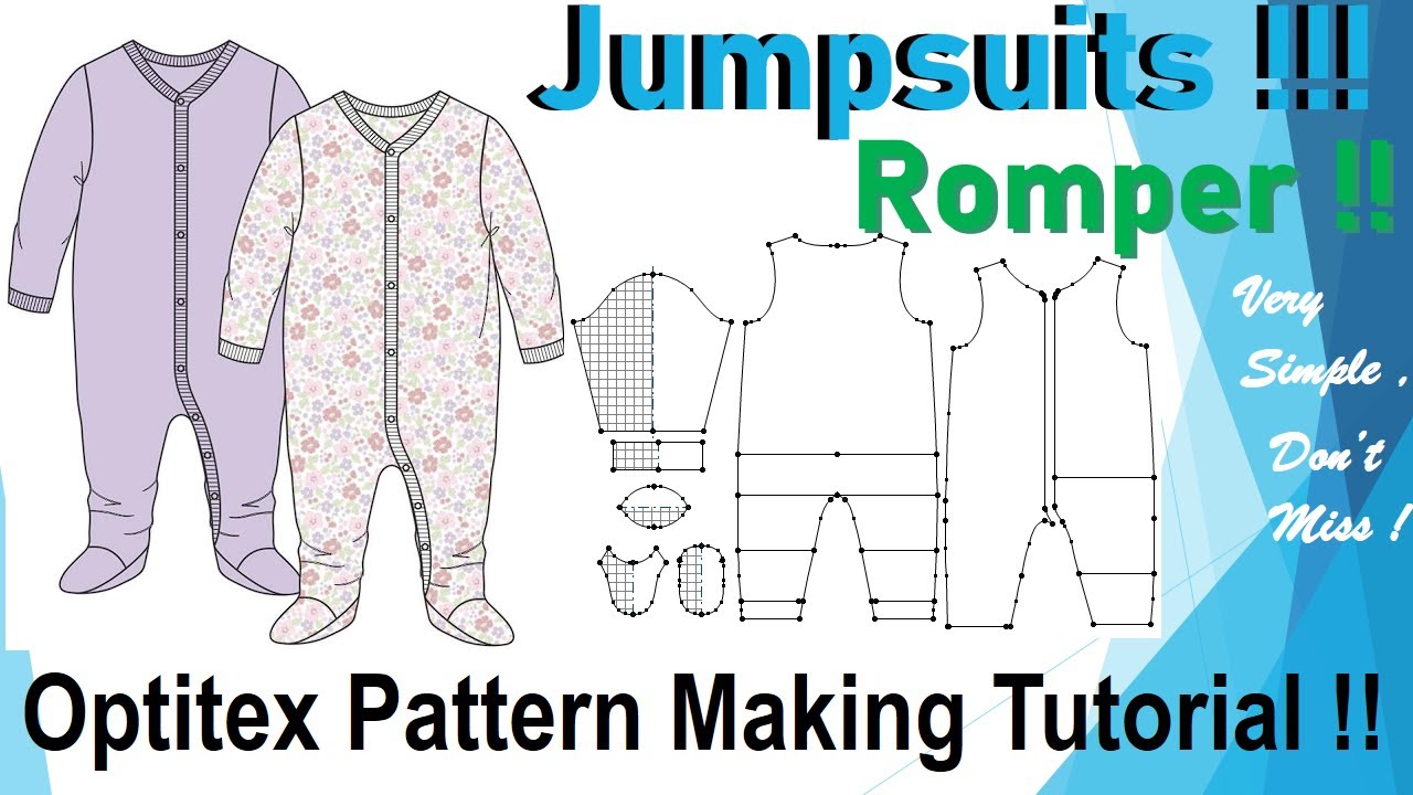 JUMPSUITS || BABY JUMPSUITS || ROMPER || HOW TO MAKE JUMPSUITS PATTERN IN OPTITEX SOFTWARE ||