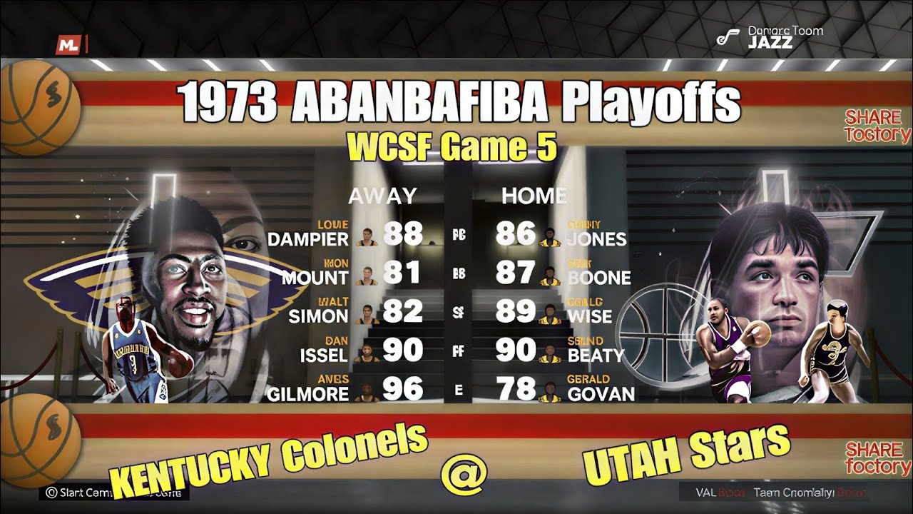 KENTUCKY Colonels @ UTAH Stars - WCSF Game 5 - 1973 ABANBAFIBA Playoffs - S1E38 - NBA2K23 Gameplay