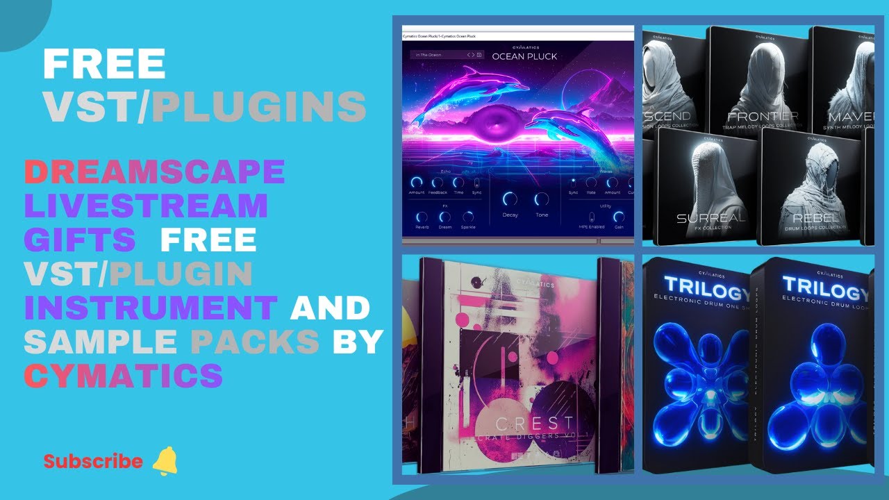 DREAMSCAPE Livestream Gifts - FREE VST/Plugin Instrument and Sample Packs by Cymatics #DREAMSCAPE