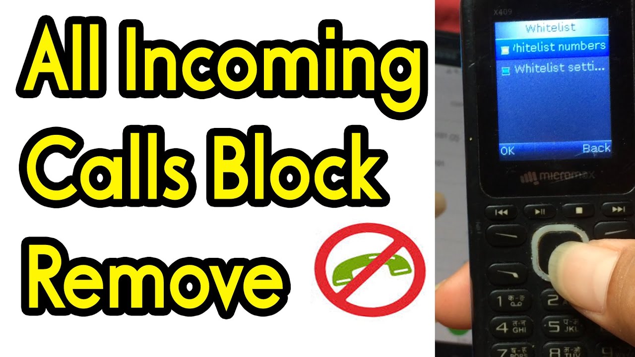 All incoming call block remove || Micromax x409 incoming call block remove, call block