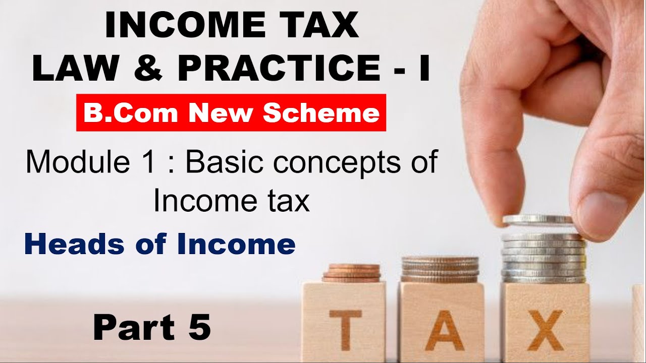 Heads of Income | Part 5 | Basic concepts of Income tax | Income Tax Law and Practice | B.Com NEP