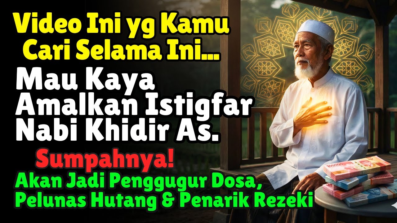 Anda Terpilih Jika Membaca Istighfar Nabi Khiddir As‼️Bersumpah jadi Penggugur Dosa & Pelunas Hutang