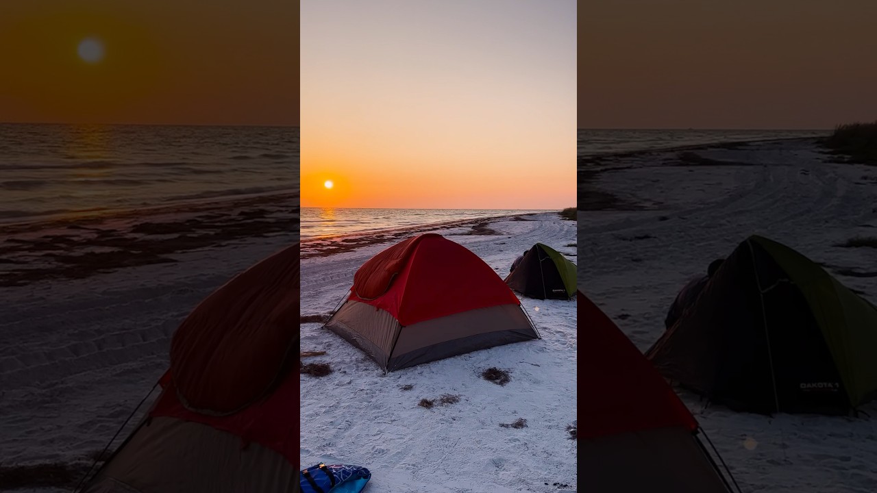 Island Camping ⛺️ 🌅 #camping #travel #beach #adventure #kayaking #summer