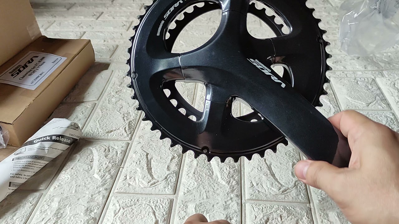 SHIMANO SORA CRANKSET, R3000, HOLLOWTECH, quick unboxing, quick look