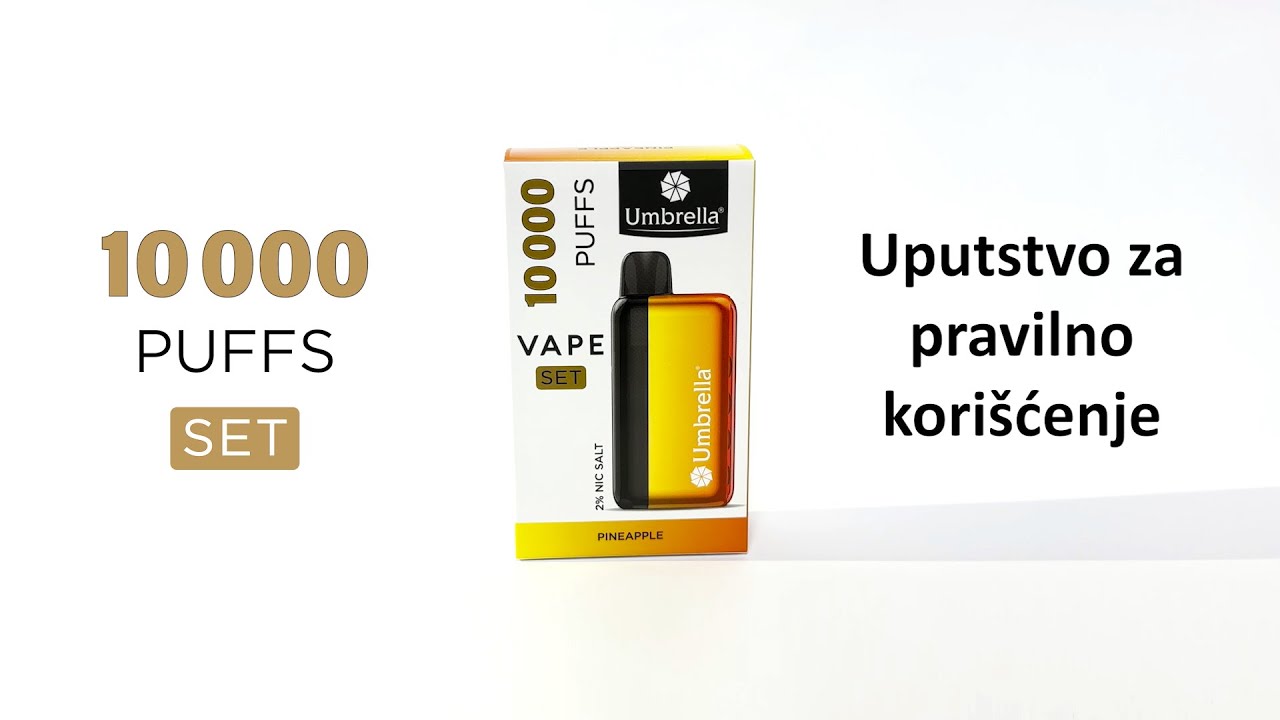 Umbrella 10.000 PUFFS SET - UPUTSTVO ZA KORI&Scaron;ĆENJE