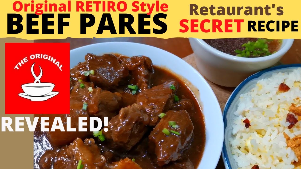 BEEF PARES | Retiro Style | Restaurant's SECRET REVEALED | COMPLETE Recipe! BEEF + Fried Rice + Soup