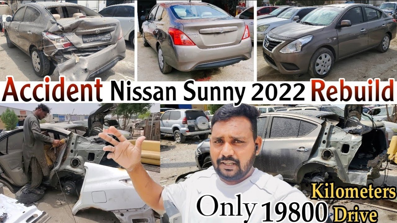 Nissan sunny 2022 accidental Rebuild | Nissan sunny | M.Naeem Painter | @Brotomotiv