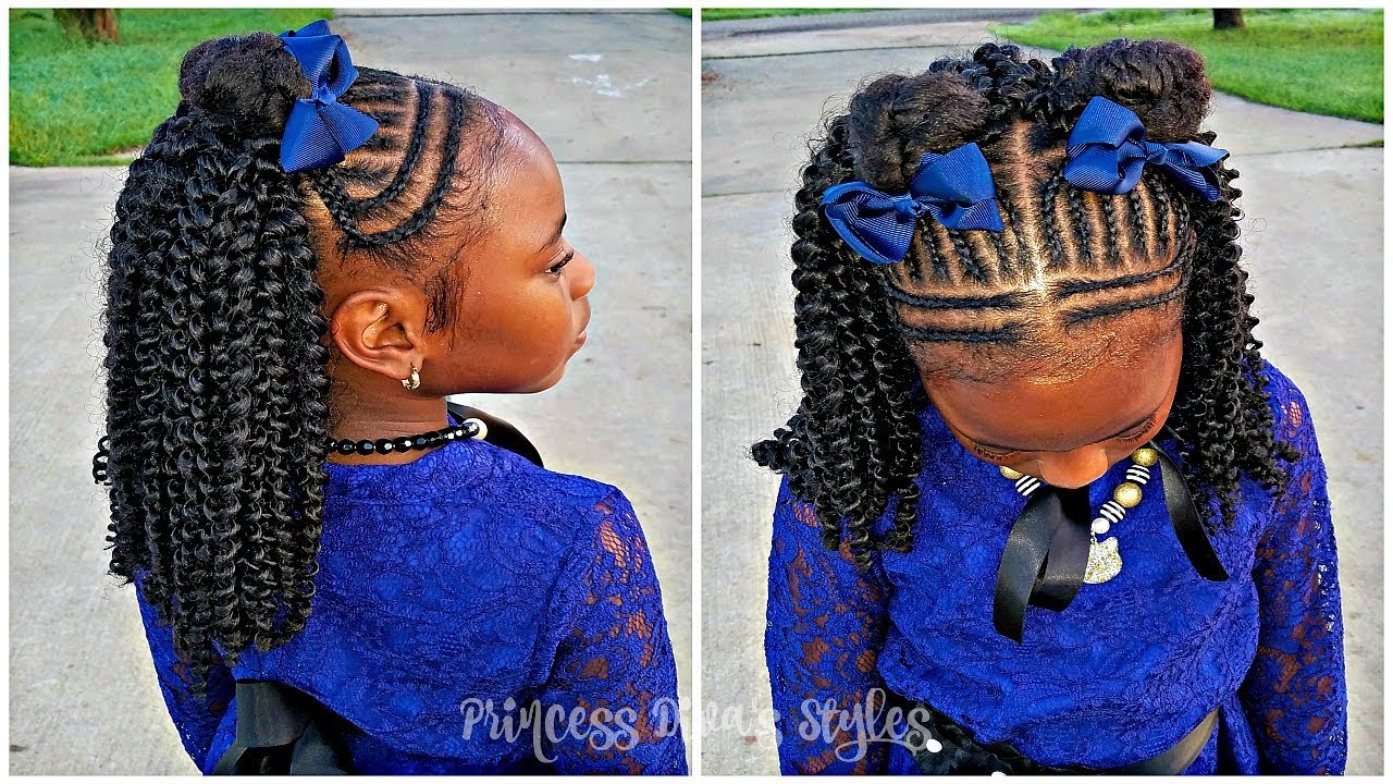 Girls Cute Protective Hairstyle | Picture Day 2018 | Children's Natural Hair Care