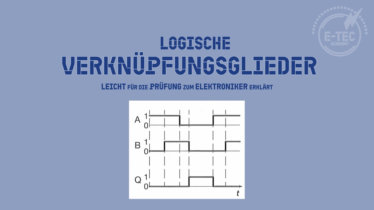 logische Verknüpfungsglieder - leicht erklärt für die Prüfung