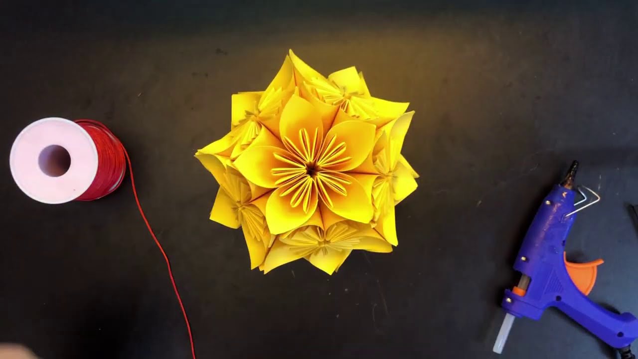 Origami Flower ball - Quả cầu Hoa Mai(cover)