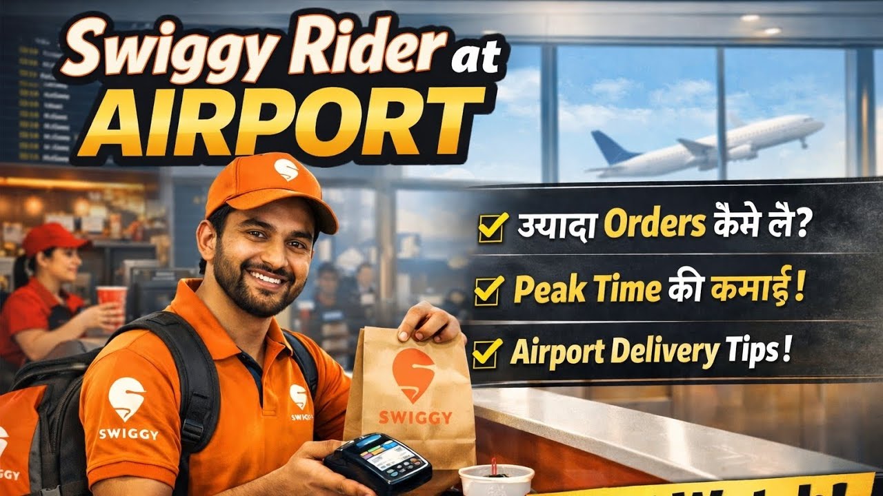 Ayodhya airport order lekar Gaya ||swiggy delivery boy Earning full time job|@AdarshRiderVlogs74547 