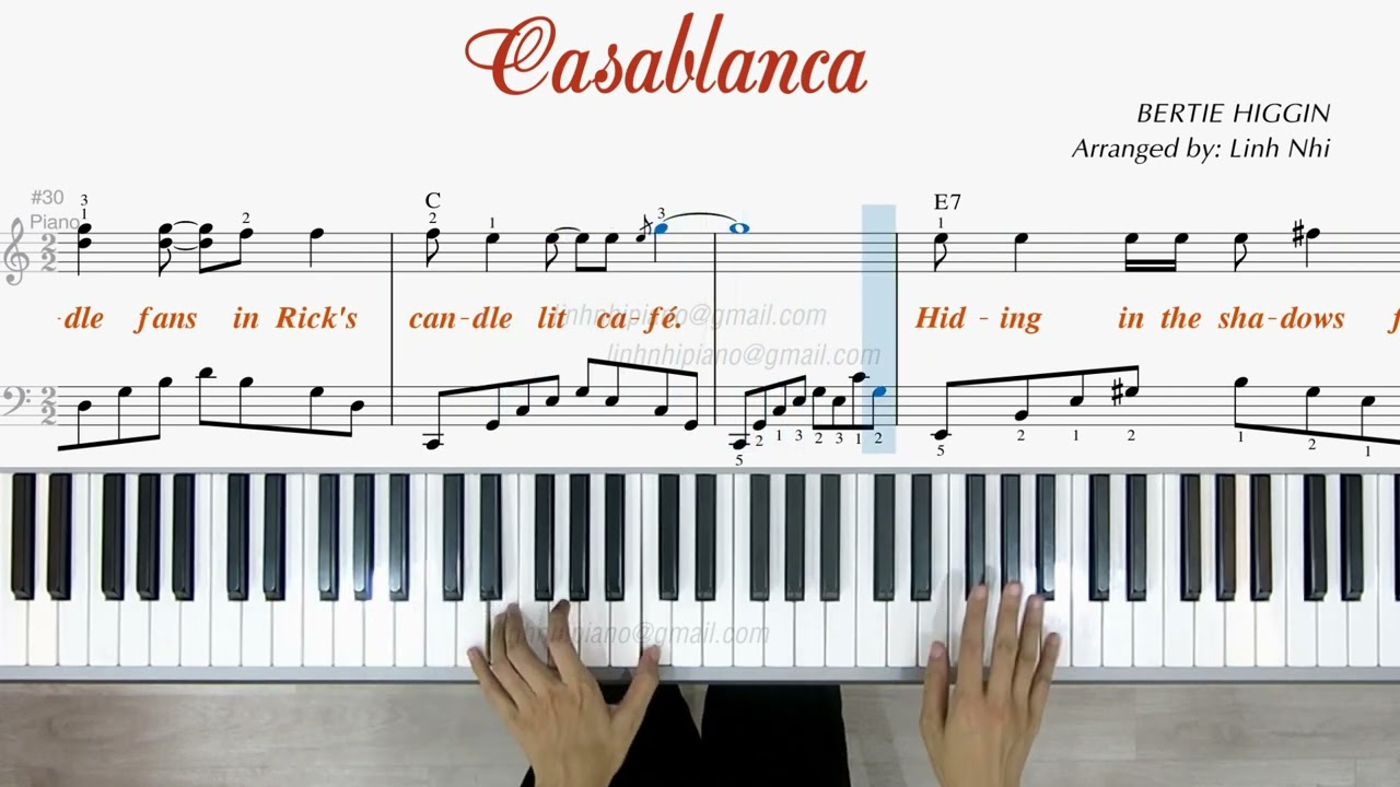 Casablanca | Piano solo | Easy level | Linh Nhi
