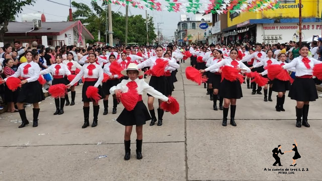 Tabla Rítmica con Pompones Rojos🎉🇲🇽 – CBTa No. 82 | A la cuenta de tres 1, 2, 3.