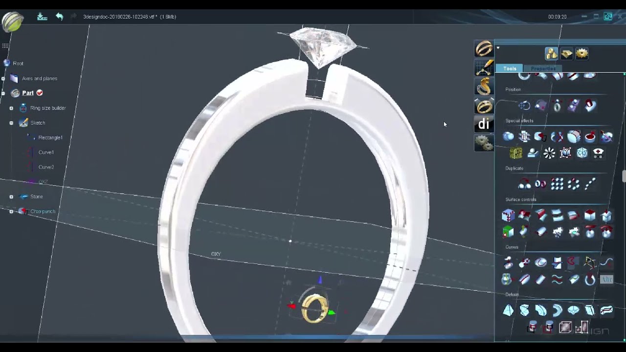 Tutorial how to make engagement ring with 3design V9