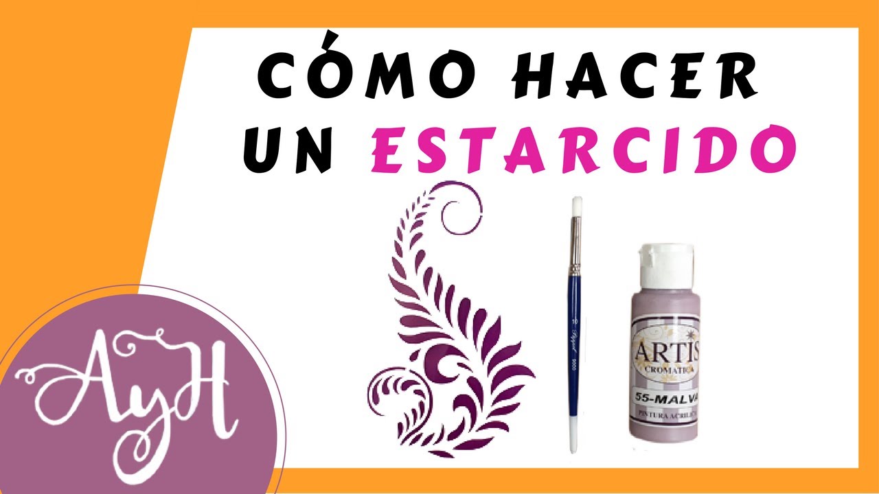 Técnica del 🖌Estarcido🎨 paso a paso😍 Sobre Madera
